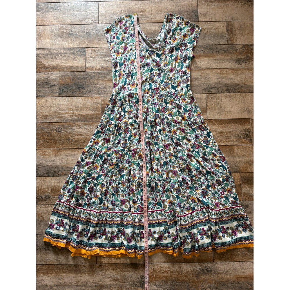 Soft Surroundings Kara Maxi Dress in Floral Paisley ,Neptune Green,
 Size XL - Picture 7 of 11